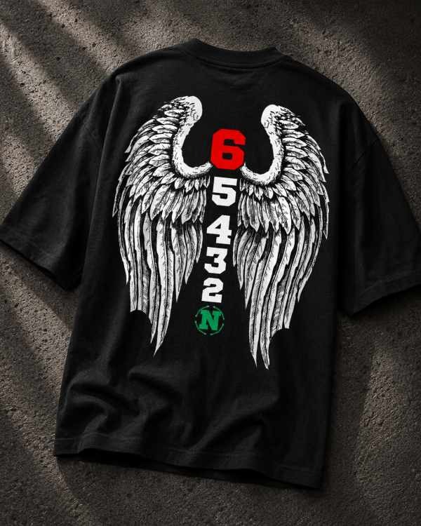 ONE DOWN FIVE UP OVERSIZED T-SHIRT – BLACK
