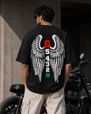 ONE DOWN FIVE UP OVERSIZED T-SHIRT – BLACK