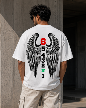 ONE DOWN FIVE UP OVERSIZED T-SHIRT – OFF WHITE