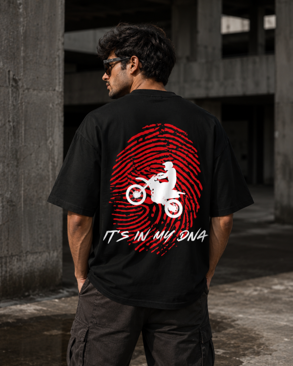 RIDE IT'S IN MY DNA OVERSIZED T-SHIRT – BLACK