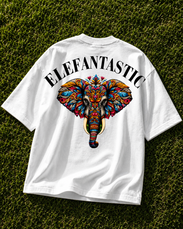 ELEFANTASTIC OVERSIZED T-SHIRT – OFF WHITE
