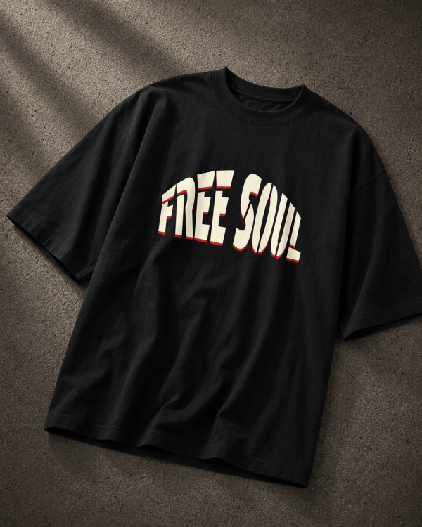 FREE SOUL OVERSIZED T-SHIRT – BLACK