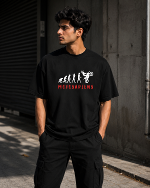 MOTOSAPIENS OVERSIZED T-SHIRT – BLACK