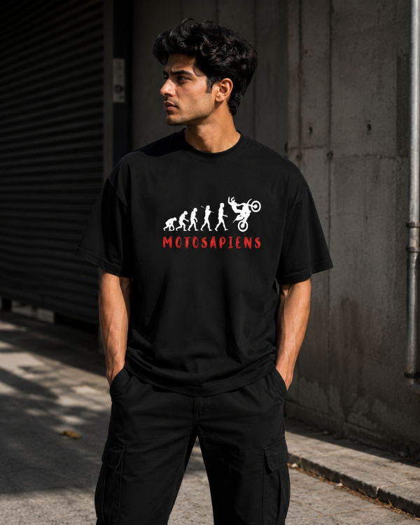 MOTOSAPIENS OVERSIZED T-SHIRT – BLACK
