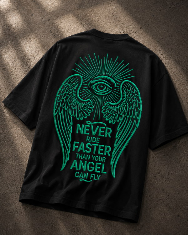 RIDE_black_back NEVER RIDE FASTER OVERSIZED T-SHIRT – BLACK