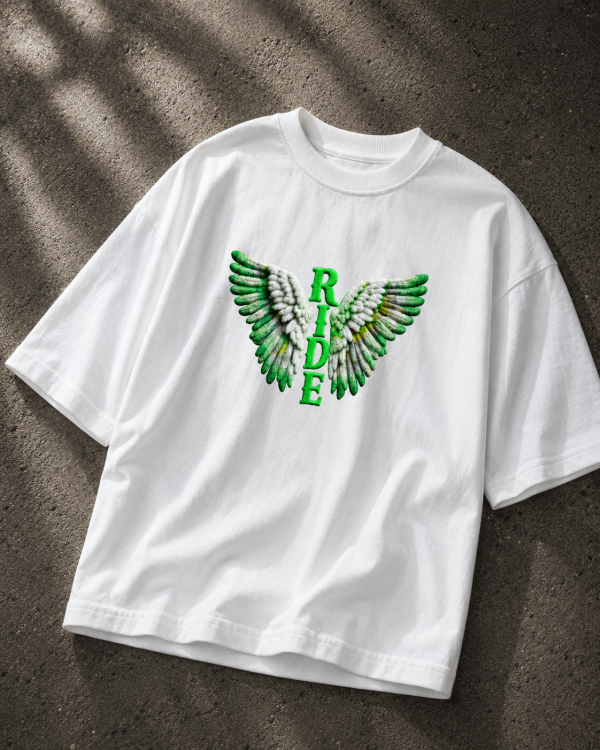 NEVER RIDE FASTER OVERSIZED T-SHIRT – OFF WHITE
