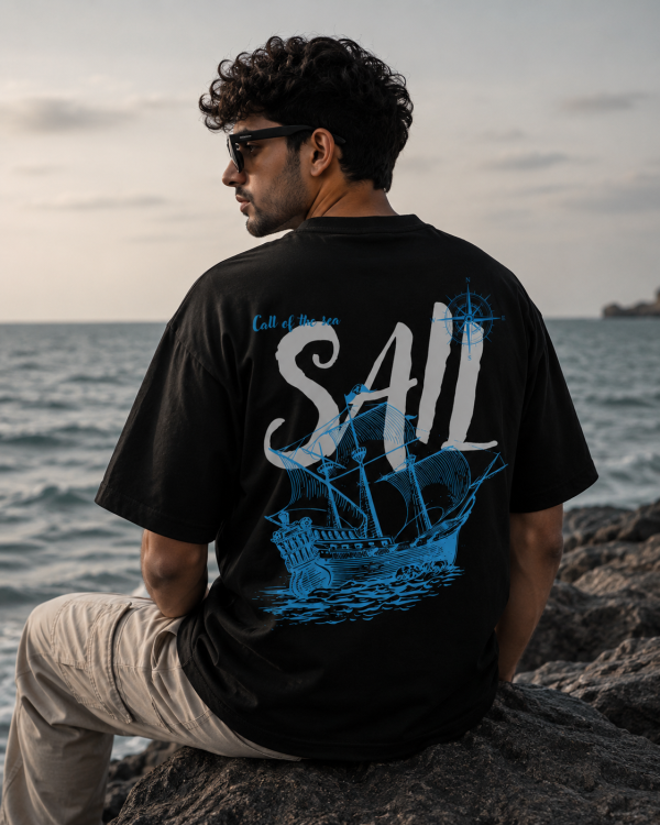CALL OF THE SEA OVERSIZED T-SHIRT – BLACK