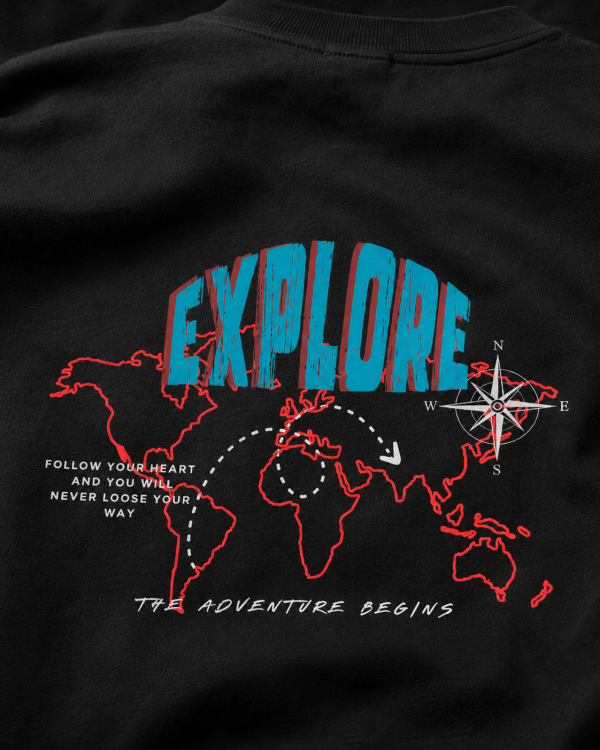 EXPLORE OVERSIZED T-SHIRT – BLACK