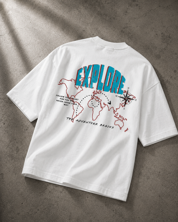 EXPLORE OVERSIZED T-SHIRT – OFF WHITE