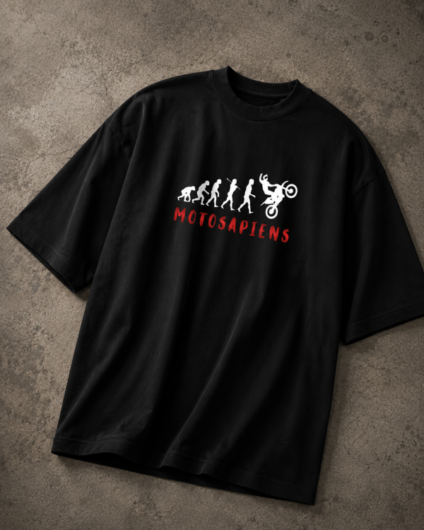 MOTOSAPIENS OVERSIZED T-SHIRT – BLACK